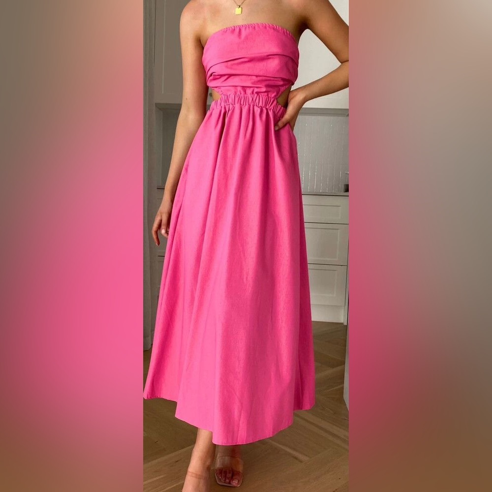 Petal & Pup Pink Midi Dress